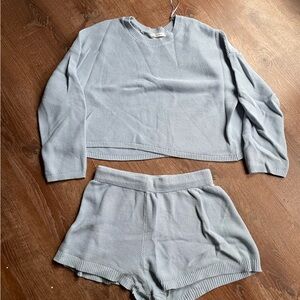 Moon & Madison Sky Blue Knit Top